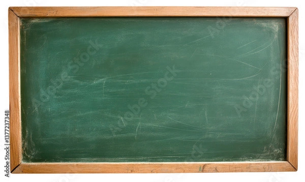 Fototapeta Framed Green Chalkboard on transparent background