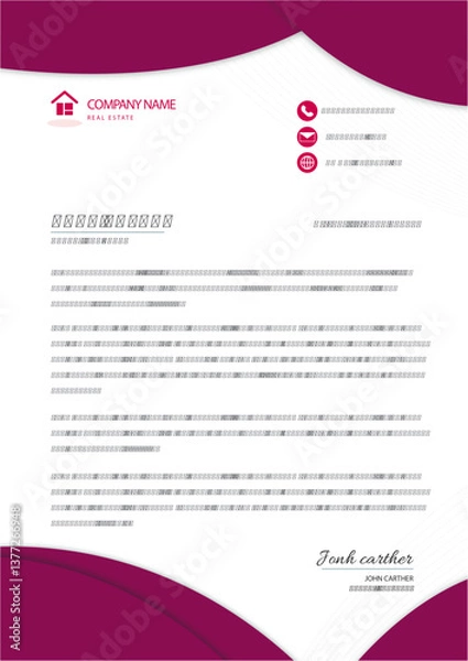 Fototapeta Letterhead design  