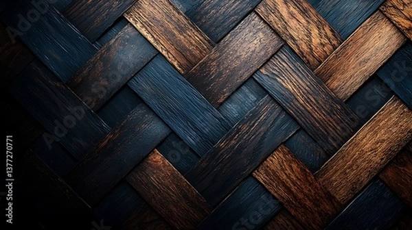 Obraz Dark Wood Weave Pattern