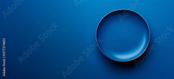 Fototapeta blue background, blue plate
