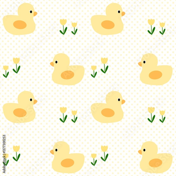 Obraz seamless pattern with duck