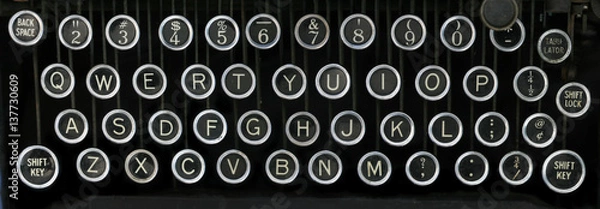 Fototapeta old typewriter keyboard