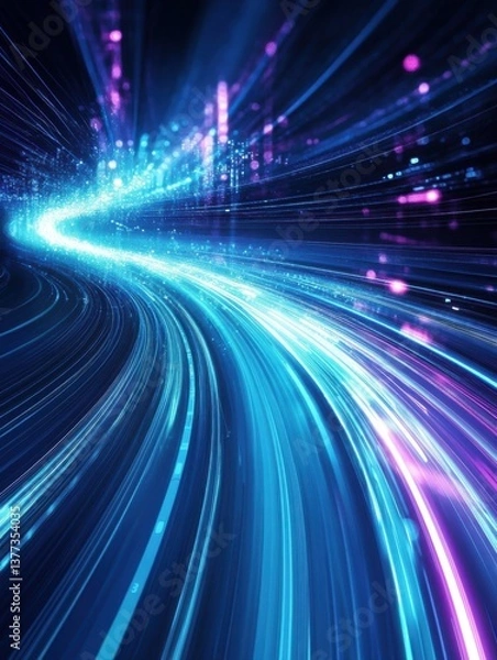 Fototapeta Abstract Light Trails in Motion