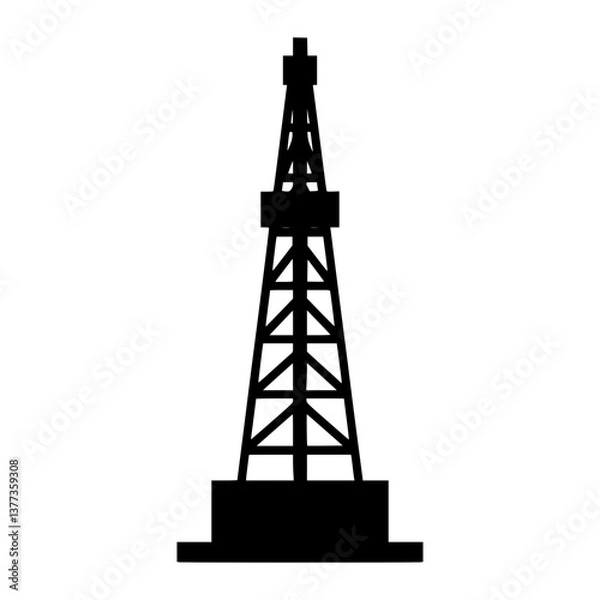 Obraz Oil Derrick Icon - Vector Illustration