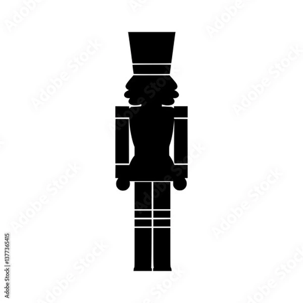 Obraz Nutcracker Silhouette Vector Icon