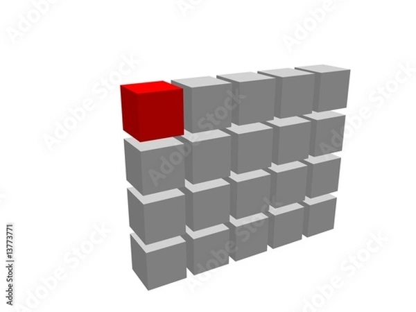 Fototapeta 3d cube wall 20