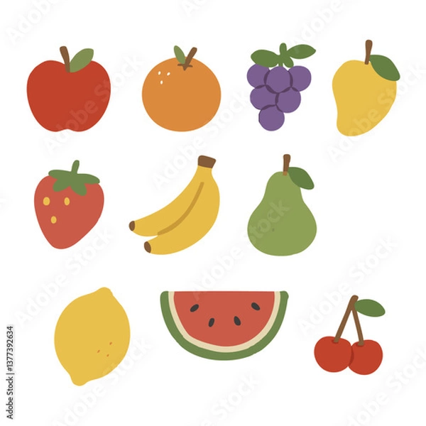 Obraz set of fruits
