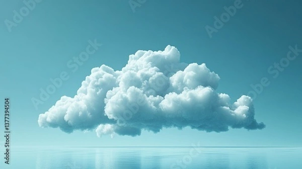 Fototapeta A cloud computing concept.