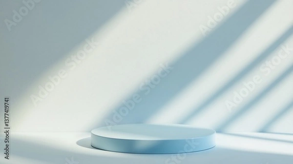 Fototapeta Blue background, Podium, Space 01