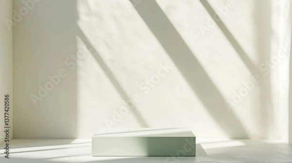 Obraz Green background, Podium, Space 03