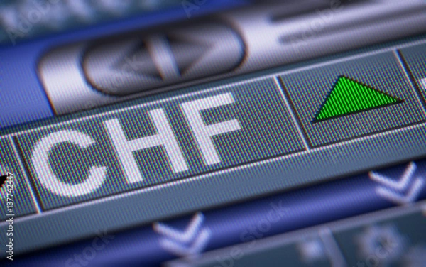 Obraz Swiss franc. Up.