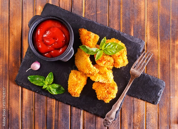 Obraz Homemade chicken nuggets are great for snacks and side dishes