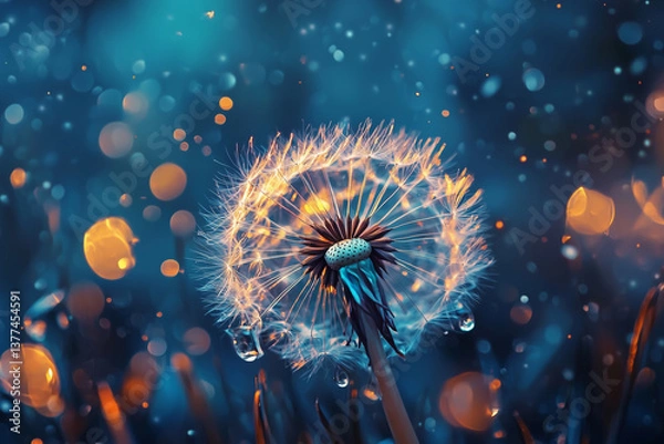 Fototapeta Beautiful dandelion background