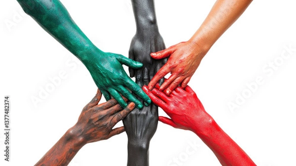 Fototapeta A powerful symbol of unity and freedom isolated on white background PNG