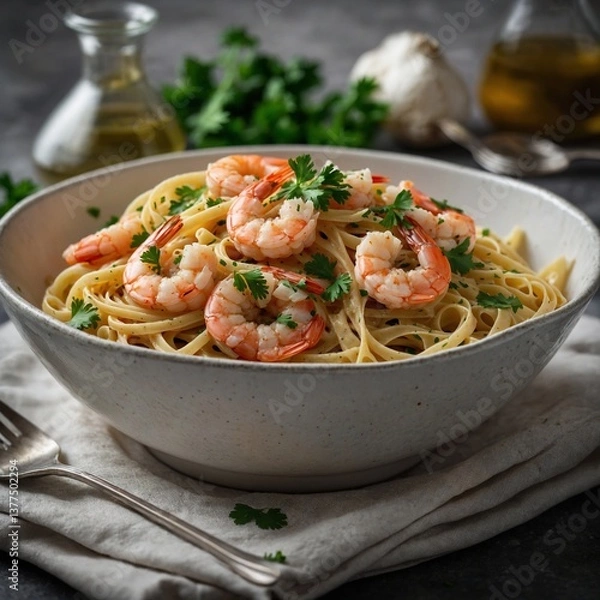 Obraz Shrimp Pasta