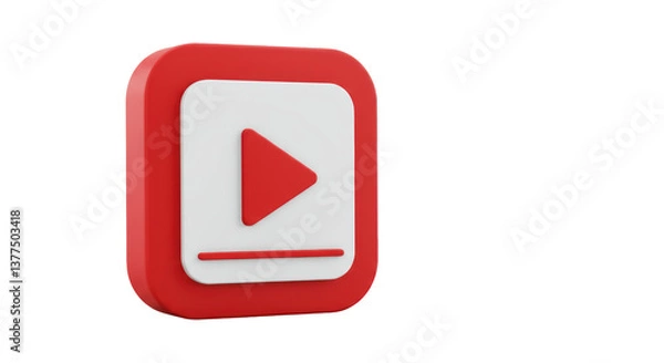 Obraz Isolated Youtube Logo Icon