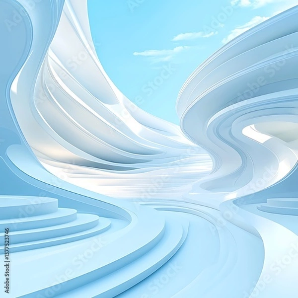 Obraz Abstract White Architectural Design. (3)