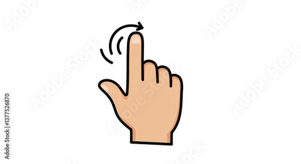 Obraz Isolated Hand Swipe Gesture