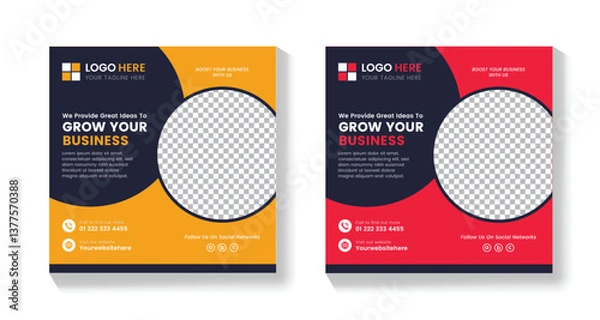 Fototapeta New Exclusive Business Flyer Template, Print Ready,  Multipurpose Business Flyer Template, Facebook Post ,Twitter Post , LinkedIn Post , Square Post		