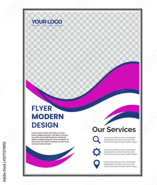 Obraz Creative Corporate & Business Flyer a4  template, editable vector template design,abstract business flyer.,modern template, perfect for creative professional businessCreative Corporate & Business Flye