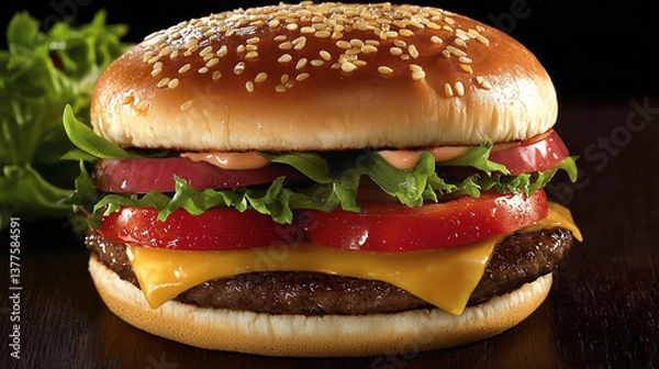 Fototapeta Delicious burger