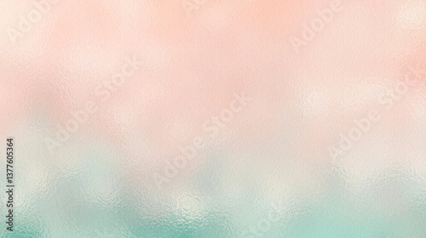 Fototapeta Soft pastel gradient textured background with subtle blends of mint green and light pink. Generative AI