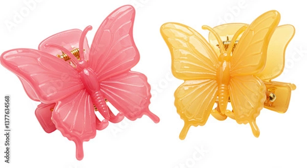 Obraz Isolated Butterfly Hair Clips