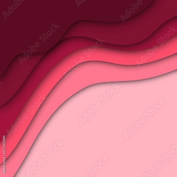 Fototapeta abstract red wave background