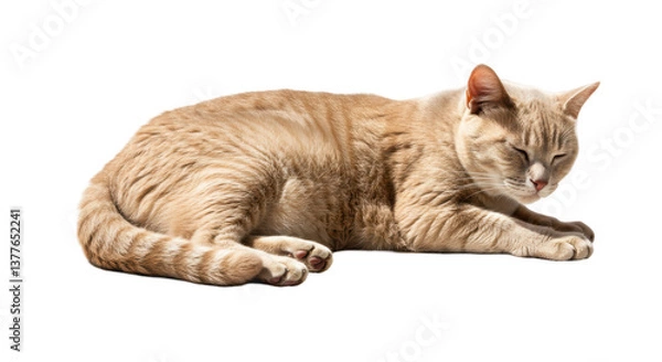 Obraz Isolated Ginger Cat Resting