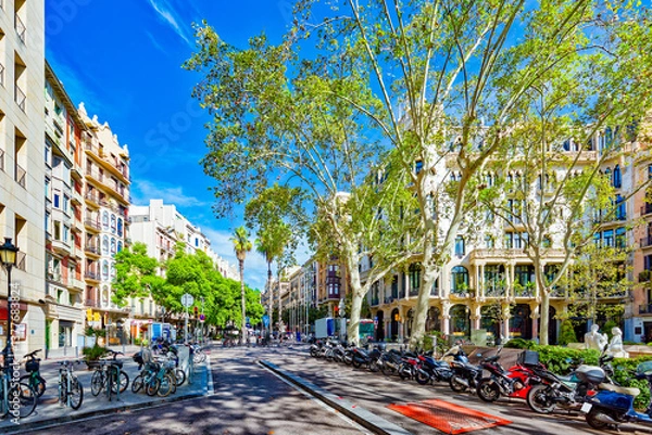 Obraz District Eixample. Fuster House .Barcelona.