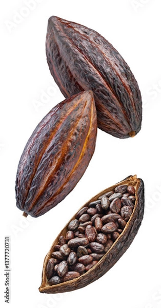 Obraz Cocoa isolated on white background