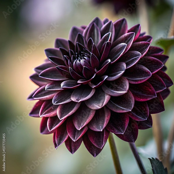 Obraz Close-up of a purple and yellow flower in bloom with delicate petals, showcasing vibrant colors and nature's beauty
