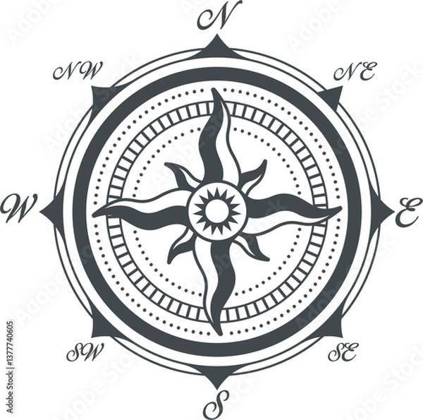 Fototapeta vector compass