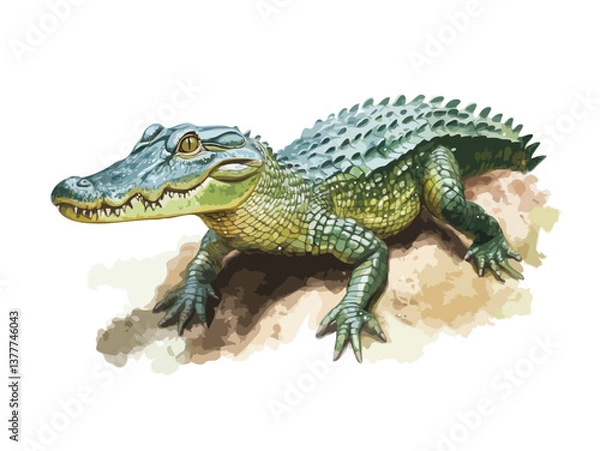 Obraz crocodile vector art
