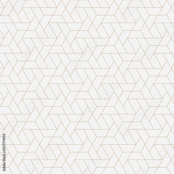 Obraz hexagon geometric fabric lines pattern shape bg minimal abstract wallpaper backdrop triangle