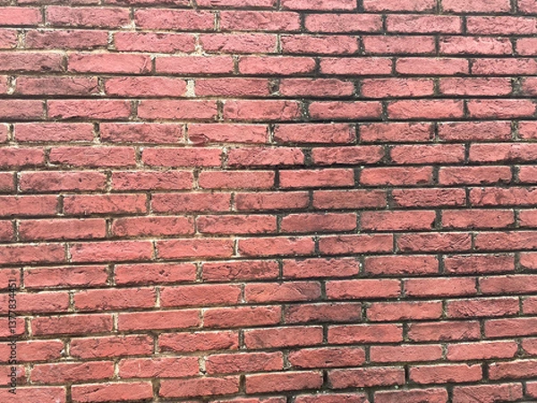 Obraz Red brick wall motif with random colors. Red brick wall texture background, brick wall texture for your design background.