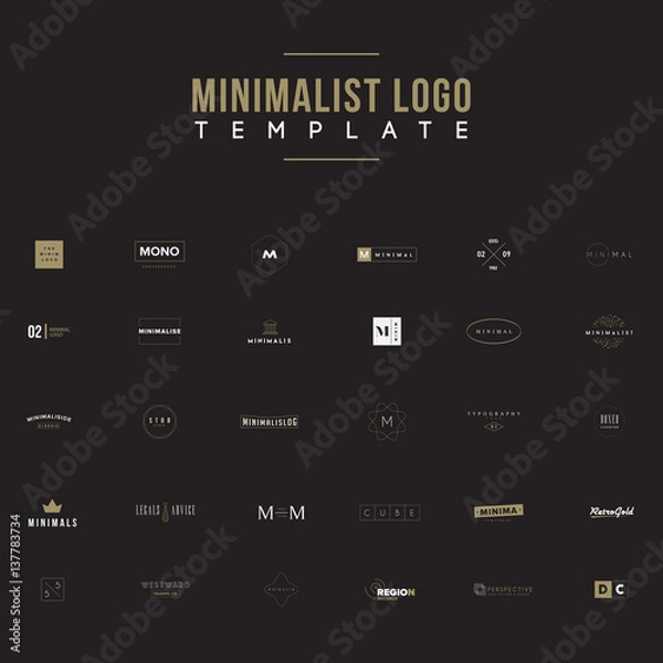 Obraz Minimalist Logo design set 