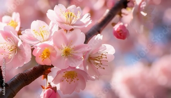 Obraz pink cherry blossom