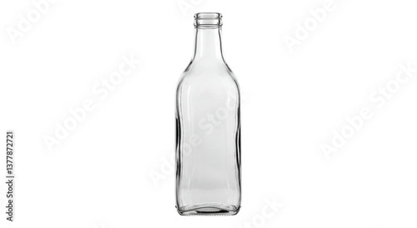 Fototapeta Isolated empty glass bottle