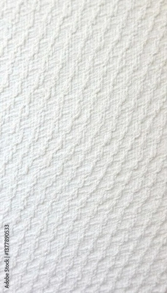 Fototapeta Close-up view of primed white cotton canvas Texture detail, subtle weave , white, close up, visual arts