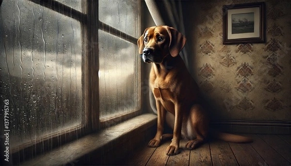 Obraz dog on emotion