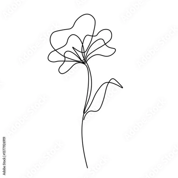 Obraz One Line Flower 