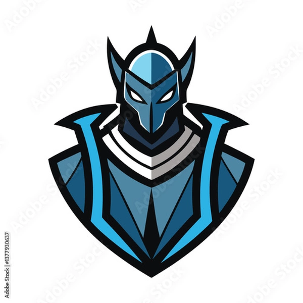 Fototapeta shield with wings and sword