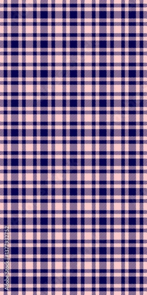 Fototapeta Elegant pink and navy blue plaid pattern.  Perfect for textile design, fashion, websites, or as a background texture.