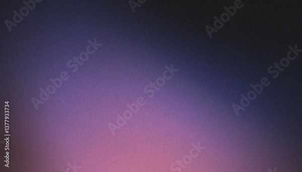 Obraz Light violet and light pink highlighted spots on black. Grainy gradient background, noise texture effect.
