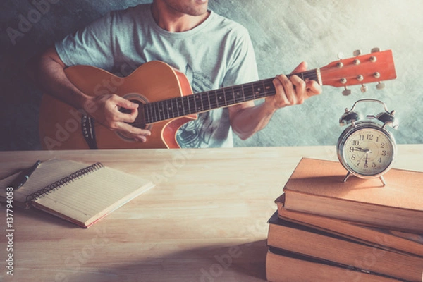 Obraz Guitar composing music