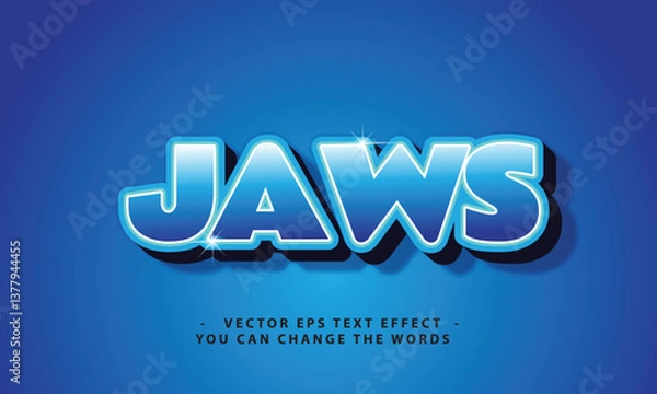 Fototapeta cartoon jaws text effect