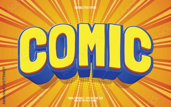 Obraz Comic 3D editable text effect