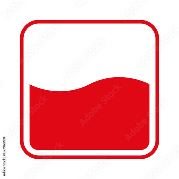 Fototapeta Wyprodukowane w Polsce symbol graficzny, Minimalistyczna grafika Made in Poland, vector ikona