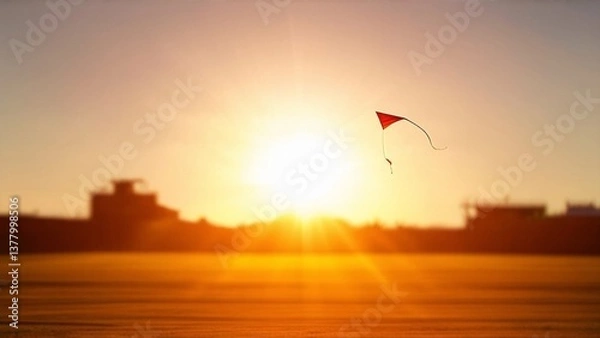 Obraz kite on the sunset